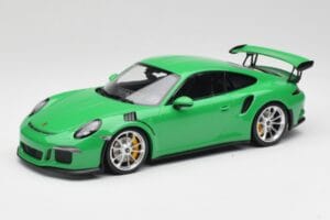 Porsche 911 991.1 GT3 RS Lizard Green & Silver Wheels Minichamps 1:18 153066229 Diecast