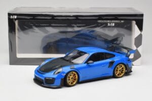 Porsche 911 991.2 GT2 RS Blue With Golden Wheels Minichamps 1:18 155068302 Diecast — photo 6 of 6