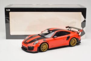 Porsche 911 991.2 GT2 RS Orange Weissach Package Golden Wheels Minichamps 1:18 155068305 Diecast — photo 6 of 6
