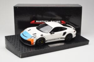 Porsche 911 991.2 GT3 RS Manthey Racing White & Blue & Orange Minichamps 1:18 MR-911-GT3RS-1805 Diecast — photo 6 of 6