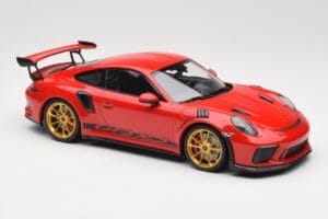 Porsche 911 991.2 GT3 RS Red With Golden Wheels Minichamps 1:18 155068220 Diecast — photo 4 of 6