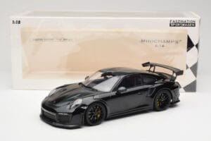 Porsche 911 991.2 GT3 RS Weissach Package Black With Black Wheels Minichamps 1:18 153068321 Diecast — photo 6 of 6