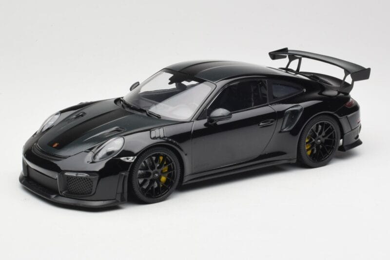 Porsche 911 991.2 GT3 RS Weissach Package Black With Black Wheels Minichamps 1:18 153068321 Diecast