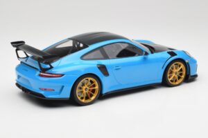 Porsche 911 991.2 GT3 RS Weissach Package Blue & Golden Wheels Minichamps 1:18 153068232 Diecast — photo 2 of 6