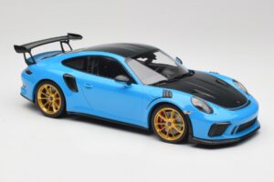 Porsche 911 991.2 GT3 RS Weissach Package Blue & Golden Wheels Minichamps 1:18 153068232 Diecast — photo 4 of 6