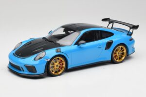 Porsche 911 991.2 GT3 RS Weissach Package Blue & Golden Wheels Minichamps 1:18 153068232 Diecast