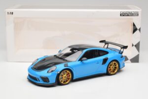 Porsche 911 991.2 GT3 RS Weissach Package Blue & Golden Wheels Minichamps 1:18 153068232 Diecast — photo 6 of 6