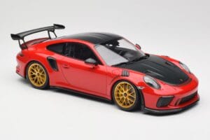 Porsche 911 991.2 GT3 RS Weissach Package Guards Red Golden Magnesium Wheels Minichamps 1:18 153068236 Diecast — photo 4 of 6