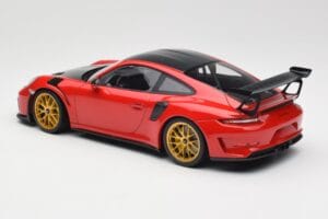 Porsche 911 991.2 GT3 RS Weissach Package Guards Red Golden Magnesium Wheels Minichamps 1:18 153068236 Diecast — photo 5 of 6