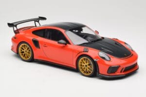 Porsche 911 991.2 GT3 RS Weissach Package Lava Orange Golden Magnesium Wheels Minichamps 1:18 153068227 Diecast — photo 4 of 6