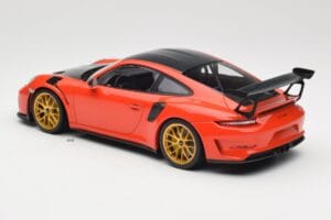 Porsche 911 991.2 GT3 RS Weissach Package Lava Orange Golden Magnesium Wheels Minichamps 1:18 153068227 Diecast — photo 5 of 6
