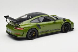 Porsche 911 991.2 GT3 RS Weissach Package Lizard Green Wording & Black Magnesium Wheels Minichamps 1:18 155068232 Diecast — photo 2 of 6