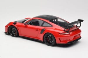 Porsche 911 991.2 GT3 RS Weissach Package Red with Black Wheels Minichamps 1:18 155068230 Diecast — photo 5 of 6