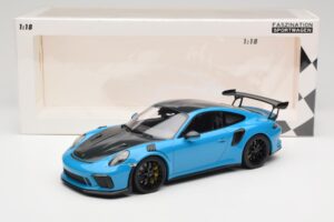Porsche 911 991.2 GT3 RS Weissach Package Shark Blue Black Magnesium Wheels Minichamps 1:18 153068224 Diecast — photo 6 of 6