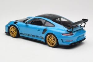 Porsche 911 991.2 GT3 RS Weissach Package Shark Blue Wording Golden Magnesium Wheels Minichamps 1:18 153068237 Diecast — photo 5 of 6