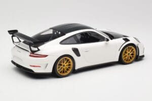 Porsche 911 991.2 GT3 RS Weissach Package White Golden Magnesium Wheels Minichamps 1:18 153068238 Diecast — photo 2 of 6