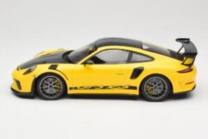 Porsche 911 991.2 GT3 RS Yellow Weissach Package Platinum Wheels Minichamps 1:18 155068221 Diecast — photo 3 of 6
