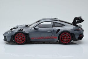 Porsche 911 992 GT3 RS Arctic Grey Pyro Red Norev 1:18 187350 Diecast — photo 4 of 8