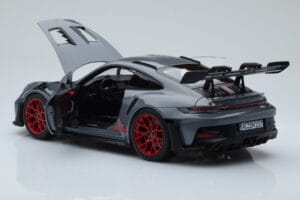 Porsche 911 992 GT3 RS Arctic Grey Pyro Red Norev 1:18 187350 Diecast — photo 5 of 8