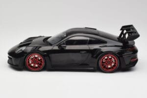 Porsche 911 992 GT3 RS Black & Red Wheels & Black Decor Minichamps 1:18 153062240 Diecast — photo 3 of 6