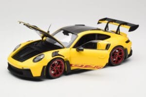 Porsche 911 992 GT3 RS Racing Yellow Weissach Package & Red Wheels Minichamps 1:18 110062025 Diecast — photo 2 of 8
