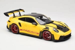Porsche 911 992 GT3 RS Racing Yellow Weissach Package & Red Wheels Minichamps 1:18 110062025 Diecast — photo 6 of 8