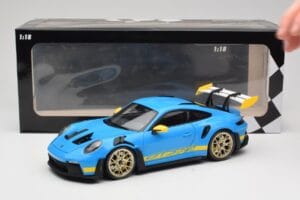 Porsche 911 992 GT3 RS Shark Blue & Yellow Decor Concept Minichamps 1:18 911992001 Diecast — photo 8 of 8