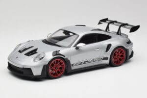 Porsche 911 992 GT3 RS Silver & Red Wheels Minichamps 1:18 153062241 Diecast