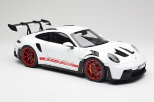 Porsche 911 992 GT3 RS White & Pyro Red Norev 1:12 127530 Diecast — photo 4 of 6