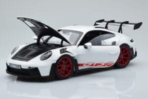 Porsche 911 992 GT3 RS White Pyro Red Norev 1:18 187352 Diecast — photo 2 of 8