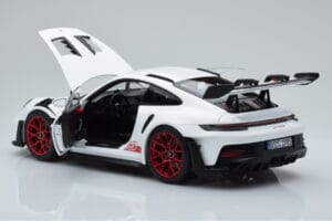 Porsche 911 992 GT3 RS White Pyro Red Norev 1:18 187352 Diecast — photo 5 of 8