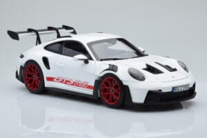 Porsche 911 992 GT3 RS White Pyro Red Norev 1:18 187352 Diecast — photo 6 of 8