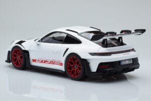 Porsche 911 992 GT3 RS White Pyro Red Norev 1:18 187352 Diecast — photo 7 of 8