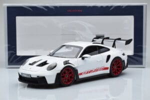 Porsche 911 992 GT3 RS White Pyro Red Norev 1:18 187352 Diecast — photo 8 of 8