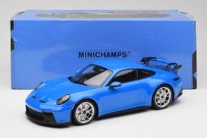 Porsche 911 992 GT3 Shark Blue & Silver Wheels Minichamps 1:18 143069015 Resin — photo 6 of 6