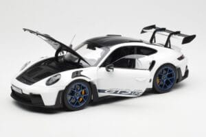 Porsche 911 992 GT3 Weissach Package White & Indigo Blue Norev 1:18 187353 Diecast — photo 2 of 8