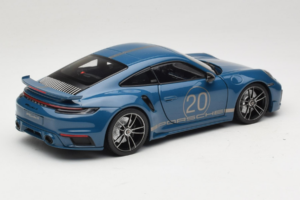 Porsche 911 992 Turbo S Coupe Sport Design Blue Minichamps 1:18 113069073 Diecast — photo 3 of 8