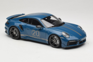 Porsche 911 992 Turbo S Coupe Sport Design Blue Minichamps 1:18 113069073 Diecast — photo 6 of 8