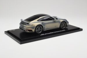 Porsche 911 Turbo S 992 Silver Bamboo Chromaflire With Display Case Spark 1:18 WAP0219100RTSS Resin — photo 3 of 7