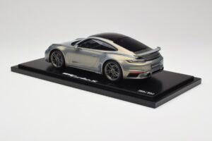 Porsche 911 Turbo S 992 Silver Bamboo Chromaflire With Display Case Spark 1:18 WAP0219100RTSS Resin — photo 5 of 7