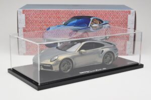 Porsche 911 Turbo S 992 Silver Bamboo Chromaflire With Display Case Spark 1:18 WAP0219100RTSS Resin — photo 7 of 7