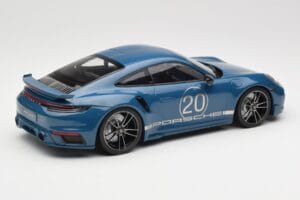 Porsche 911 992 Turbo S Sport Design Package Gentian Blue Metallic Minichamps 1:18 155069170 Diecast — photo 2 of 6