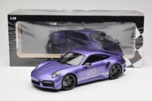 Porsche 911 992 Turbo S Sport Design Package Viola Metallic Minichamps 1:18 155069174 Diecast — photo 6 of 6