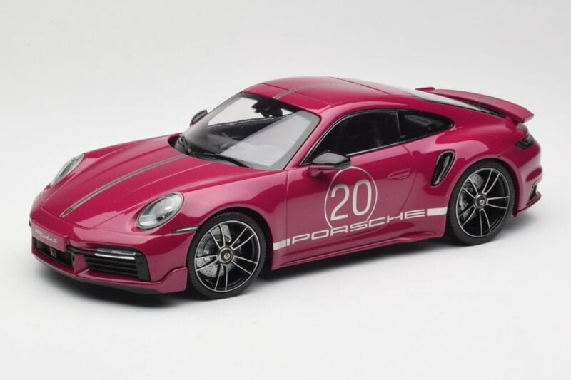 Porsche 911 992 Turbo S with Sport Design Package Red Minichamps 1:18 155069172 Diecast
