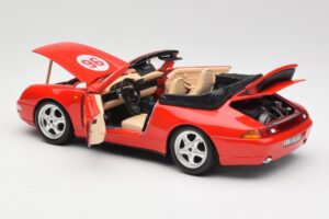 Porsche 911 993 Carrera Cabriolet Red Bburago 1:18 3090 Diecast — photo 5 of 8