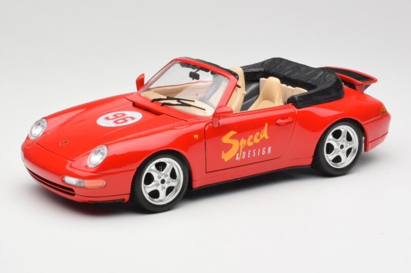 Porsche 911 993 Carrera Cabriolet Red Bburago 1:18 3090 Diecast
