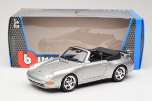 Porsche 911 993 Carrera Cabriolet Silver Bburago 1:18 18-12039 Diecast — photo 8 of 8
