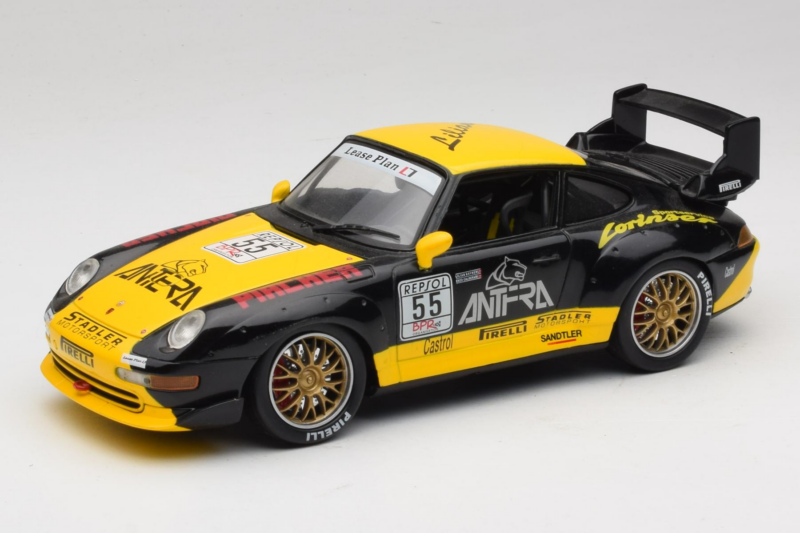 Porsche 911 993 GT2 #55 Black & Yellow Anson 1:18 30325-W Diecast