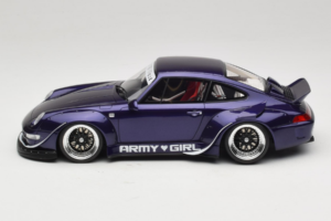 Porsche 911 993 RWB Army Girl Purple GT Spirit 1:18 GT562 Resin — photo 3 of 6