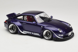 Porsche 911 993 RWB Army Girl Purple GT Spirit 1:18 GT562 Resin — photo 4 of 6